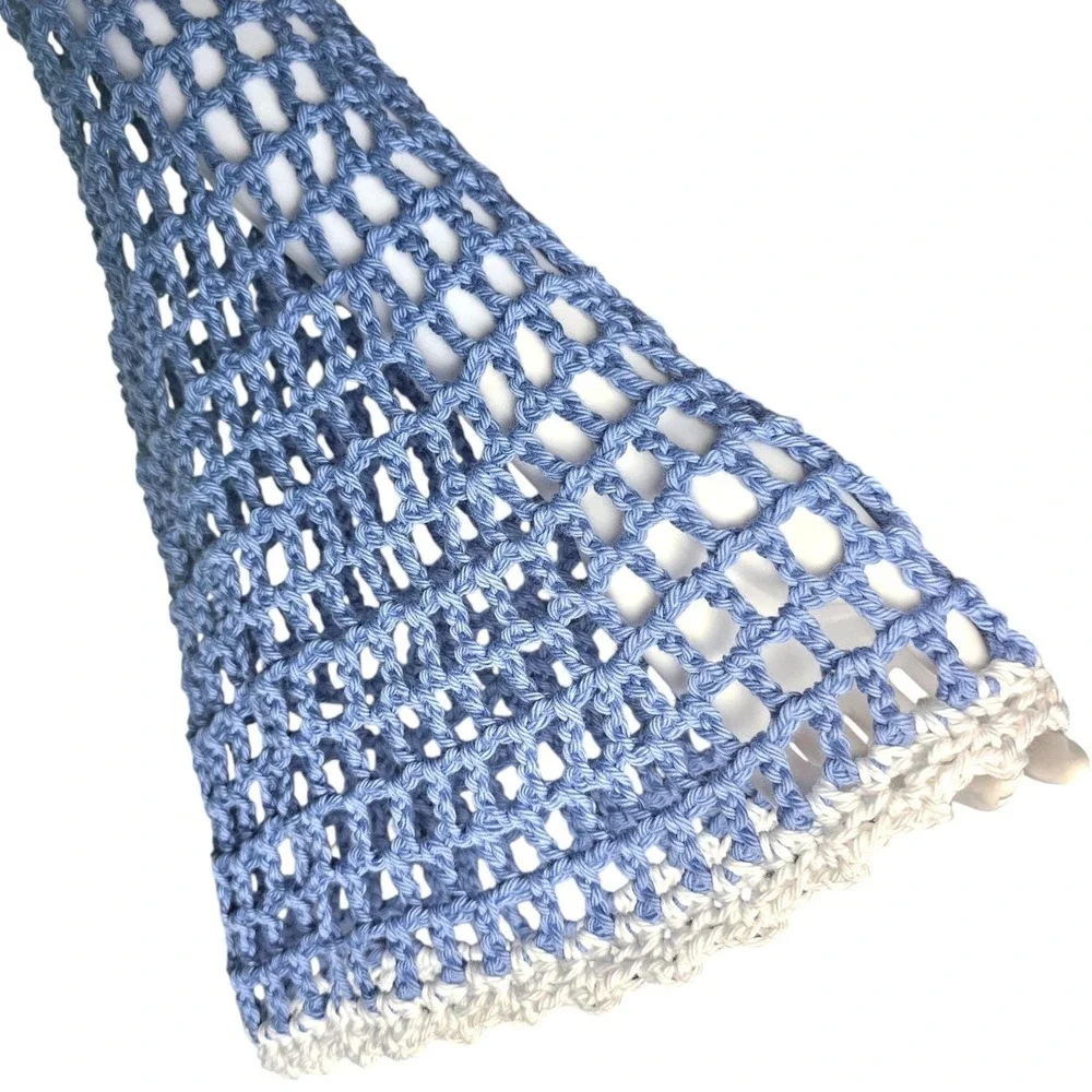 Handmade‎ Crochet Fairycore Shrug | Women | Blue | SM-MED | Boho | Bell Sleeve